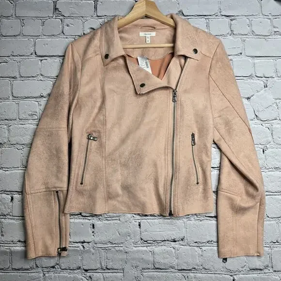 Maurices Jackets Coats Maurices Blush Pink Peach Faux Suede